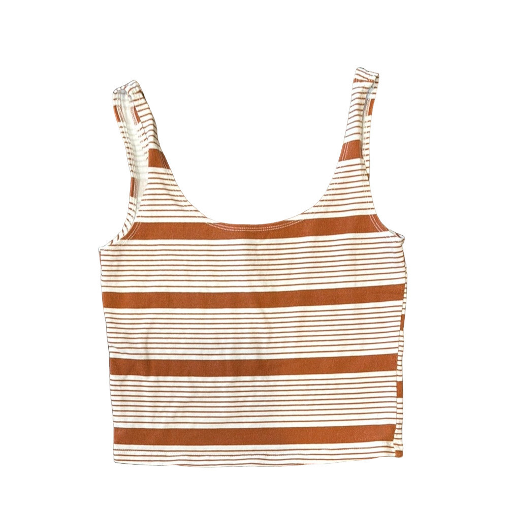 Forever 21 brown striped cropped tank, small 🔵
